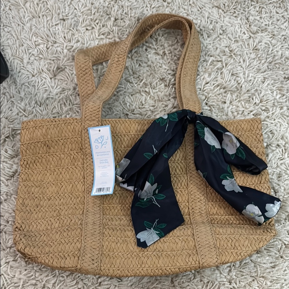 Draper James every day straw tote